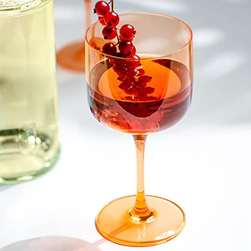 Villeroy & Boch - Like Apricot Wine Goblet Set 2 pces, Coloured Glass Orange, Capacity 270 ml, 8.5 x 17 cm - Image 2