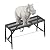Elitix 6 Ft Lifting Scaffolding can Foldable, Adjustable Scaffolds Platform with Skid-Proof Surface/Telescoping Leg, Metal Ladder for Building(Black,180x30cm(70 7/8" x11 3/4"))