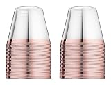 KARRAHOME 50 Rose Gold Cups 9 Oz Rose Gold Plastic Cups Fancy Disposable Wedding Cups Elegant Party
