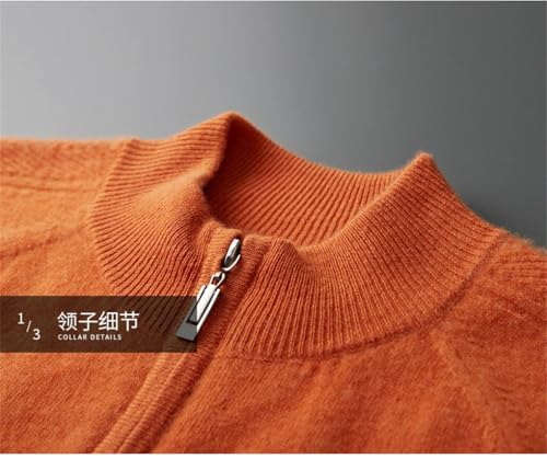 Men Thick Sweater Men's Stand Up Collar Knitted Cardigan Casual Warm Sweater Men's Long Sleeve Sweater4