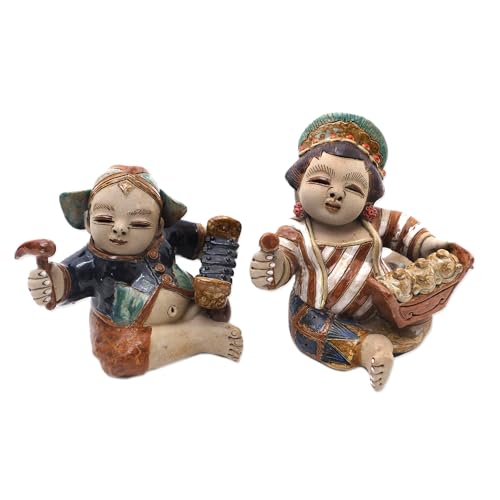 Figurines musicales en céramique Loro Blonyo indonésiennes - 2