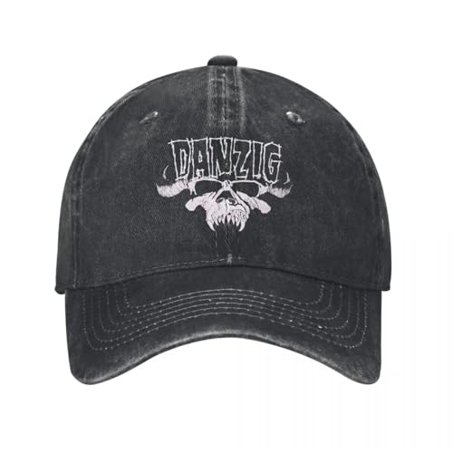 Casquette d’été en jean avec graphique crâne idéale pour les festivals et la plage