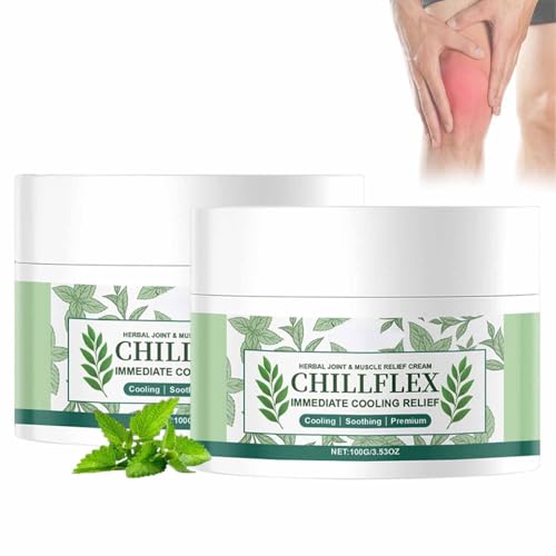 Crema Refrescante InstantáNea Chill Flex,2025 Nueva Crema Refrescante InstantáNea,UngüEnto Refrescantes Y Calmante,Gel De Mentol Para Aliviar La TensióN,La Fatiga Y El Dolor