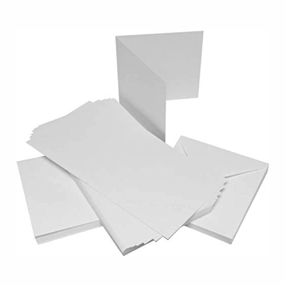 3 Ace Crafts 7 x 7 White Cards and Envelopes for Card Making (25) Birthday, Wedding Invitation, Paper for Craft Making, Thank You Cards with Envelope, Valentine's Day, Thanksgiving, Christmas