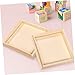 BESTOYARD 4pcs Boho Decorative Tray Craft Serving Organizing Blocks Tray for Puzzle Toy