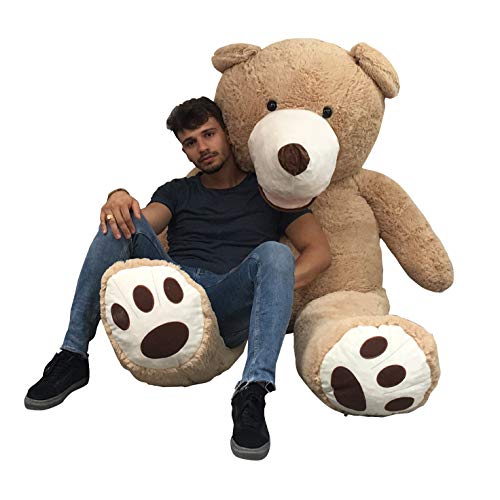 Bananair - Ours en Peluche Géant - Ultra Doux et Moelleux, Câlins Assurés - Nounours XXL, pour Anniversaires, Déco Chambre, Célébrations (Beige, 200 cm) – Image 7