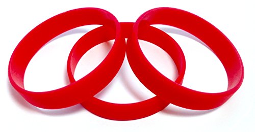 Image of TheAwristocrat 1 Dozen (12) Multi-Pack Blank Rubber Wristbands Silicone Bracelets - Select from a Variety of Colors
