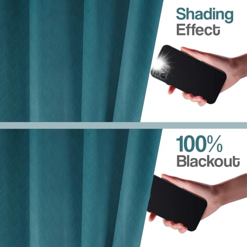 Image of FRESH FROM LOOM 6 ft Window Curtains for Slider Track | Non-Ring Curtains | S-Wave Pleat | Non-Ring Curtains | S-Wave Pleat | Premium Blackout Parde | Parda (Aqua | 6 Feet Long, Set of 2)