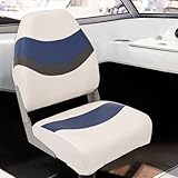 Teenpull Asiento de barco con pedestal regulable 28-45,5 cm, giratorio 360 grados, acero con recubrimiento en polvo, marco de aluminio, para velero, yate, catamarán, barco de recreo