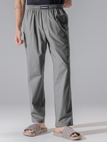 Image of DAMENSCH Relaxed Fit Premium Cotton Casual Style, Dual Pockets, Ultra light, Breathable, Anti-Bacterial, Stretchable, Soft Comfortable, Lounge Pyjamas For Men