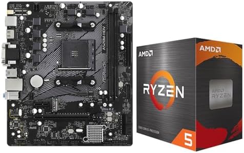 MICRO CENTER AMD 5500 Processor with ASRock A520M-HDV AM4 DDR4 Mo...
