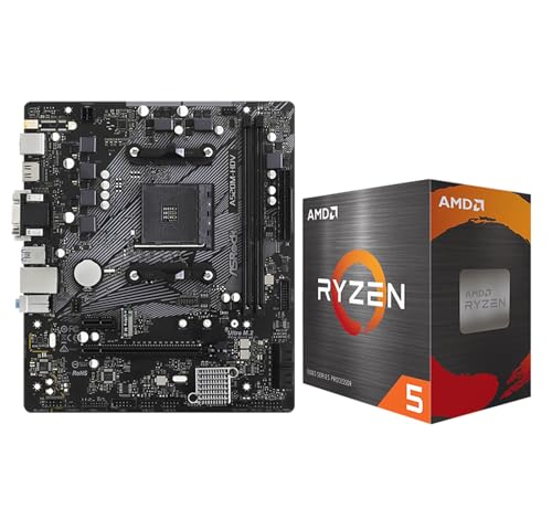 MICRO CENTER AMD Ryzen 5 5500 �f�X�N�g�b�v�v���Z�b�T�[ A520M-HDV AM4 DDR4 �}�U�[�{�[�h�t��