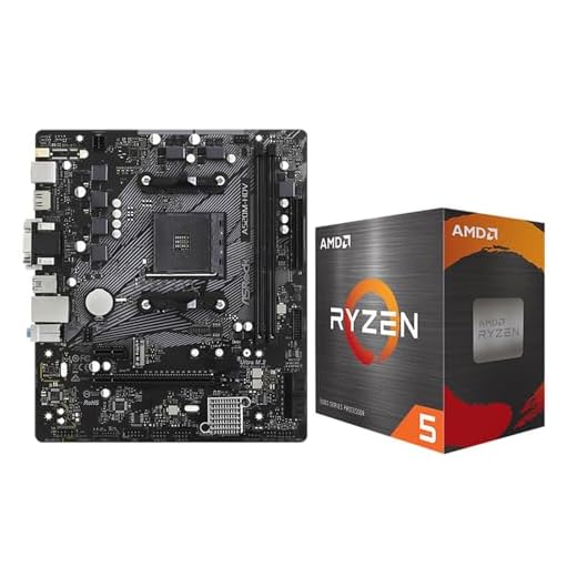 MICRO CENTER AMD 5500 Processor with ASRock A520M-HDV AM4 DDR4 Motherboard