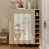 ✔Beau et pratique: Le rideau d'armoire de cuisine bloque l'intimité et évite l'encombrement, avec un effet décoratif parfait. Si vous avez besoin d'un effet plissé, vous pouvez acheter une taille plus grande (toutes les tailles sont après pose à plat.)