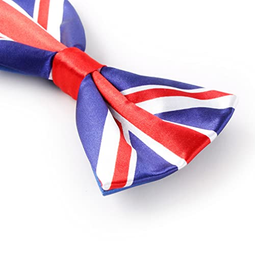Nolitoy 2Pcs Uk Flag Union Jack Bow Tie American Flag Bowtie For 4Th Of July Independence Day Graduation Wedding Party #TOP5
