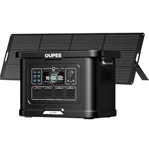 OUPES Exodus 2400 Solar Generator with 240W Panel - 2400W/2232Wh Portable Power Station with APP Control & UPS, 1.2H Fast Charge, Backup Power for Home Backup, Camping, RV, Professional Outdoor Use