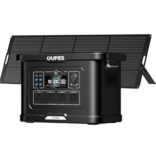 OUPES Exodus 2400 Solar Generator with 240W Panel - 2400W/2232Wh Portable Power Station with APP Control & UPS, 1.2H Fast Charge, Backup Power for Home Backup, Camping, RV, Professional Outdoor Use
