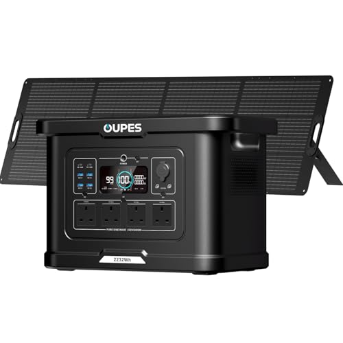 OUPES Exodus 2400 Solar Generator with 240W Panel - 2400W/22