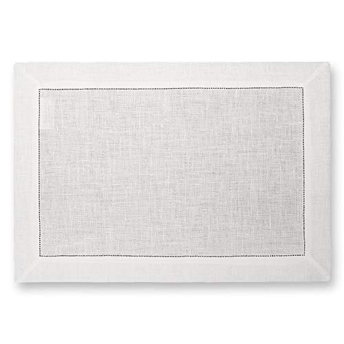 Cuore di Lin - Set de Table américain en Pur Lin 100 % à Jour Blanc crème 35 x 50 cm Cover