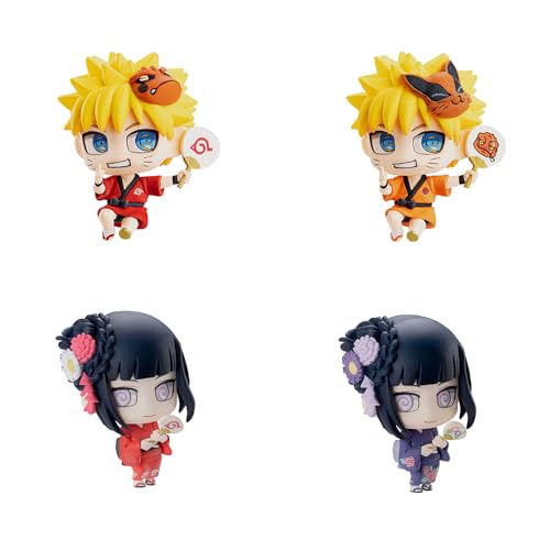 Banpresto - Megahouse Figuras de Accion Petit Chara Land Naruto 10th Anniversary Ver