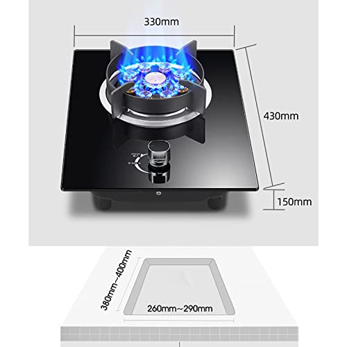 Fogão A Gás Fogão A Gás Interno Embutido De 33 Cm, Vidro Temperado À Prova De Explosão De Cristal Pr