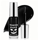 Maquillaje De Color De Dientes, Pintura Dental Negro Fx Halloween, Crema De Pintura De Dientes Negro, Adecuado Para Disfraces De Halloween, Actuaciones En El Escenario Y Cosplay, Seguro (4,5 Ml)