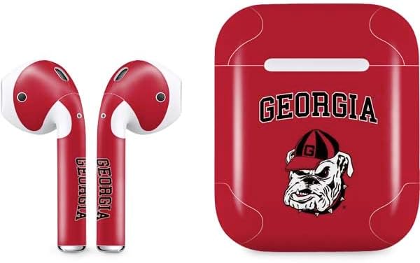 Skinit Decal Audio Skin Compatible with Apple AirPods - Officially Licensed University of Georgia Bulldogs Logo Design