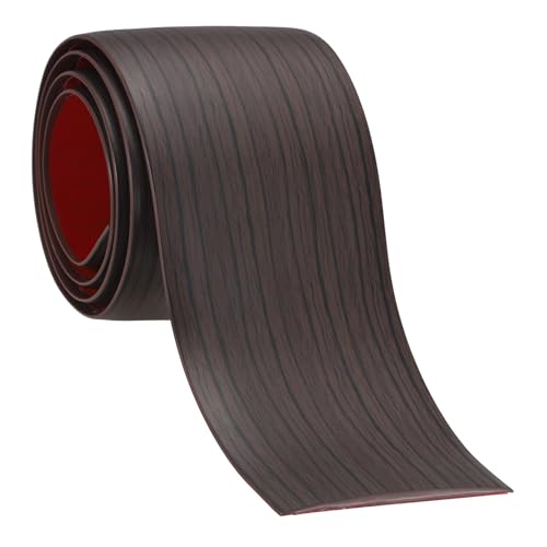 PATIKIL Tira de Transición de Suelo, 2m x 7.6cm Tira de Umbral Autoadhesivo PVC Perfil Plano de Vinilo Adhesivo para Borde Unir Huecos Puertas Alfombras Baldosas, Nogal Negro