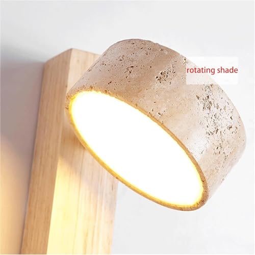 Lámpara de lectura de cabecera con rotación y luz LED cálida de 3000K 5