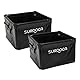 SURDOCA Multifunktionale Faltbare Aufbewahrungsbox Kofferraum Organizer, Vollständig Wasserdicht, Faltbox, Kofferraumtasche, 18 Liter, Schwarz 2 Stück