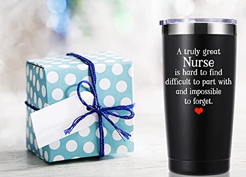 Momocici Nurse Gifts 20 Oz Tumbler.a Truly Great Nurse Is Hard To Find And Impossible To Forget.birthday,Christmas,Appreciation Gifts,Thank You Gifts,Retirement Gifts For Nurse Men Women Mug(Black) #TOP2