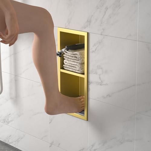 Bernkot Shower Niche, 304 Stainless Steel Wall Niche for Bathroom,