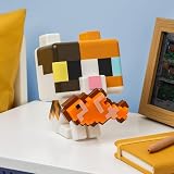 Paladone Minecraft Cat GloBuddies Light, lampa typu tap-to-on, 15 cm, z podświetlaną rybą, zasilana baterią AA, oficjalna licencja