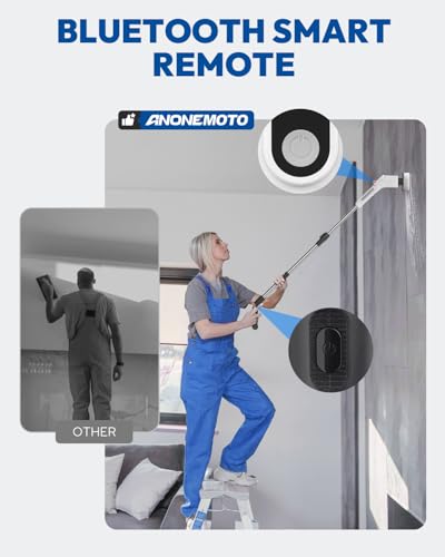 Brosse de nettoyage sans fil rotative à manche extensible et 2 vitesses