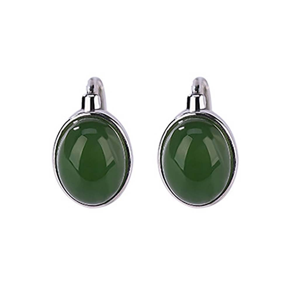 Retro rannte Ziffern Black Round Stud Ohrringe, Sterling Silver Dark Series Vielseitiger Schmuck für Männer Wen