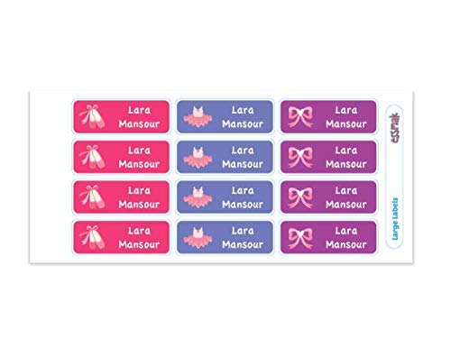 Essmak Ballet Personalized School Labels For Kids | Customized School Labels | School Labels | School Label For Kids | Labels For Kids | Personalized School Labels | Customized School Labels