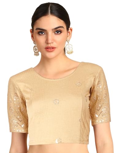 Image of Chandrakala Readymade Blouses for Women Sarees,Stretchable(B202-P)