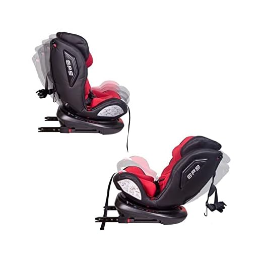 Cadeira Bebê Auto 0 a 36kg Isofix rotação 360º Baby Style Vermelho