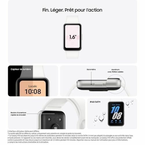 SAMSUNG Galaxy Fit 3 Bracelet Connecté Argent