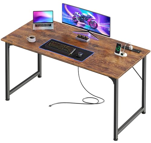 PRAISUN 47x20 Office & Gaming Desk with Power & USB-C