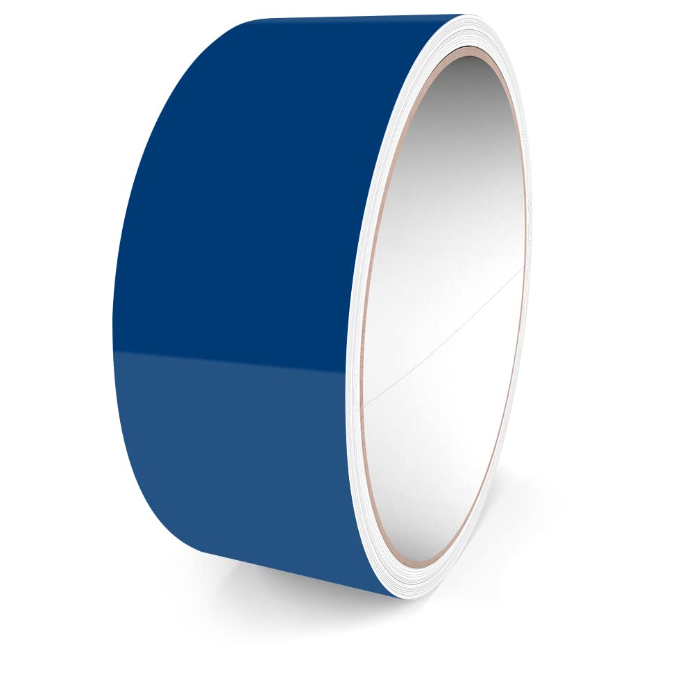 Motoking Bandes Décoratives, Bleu Foncé Brillant, 50 Mm Largeur, 10 M