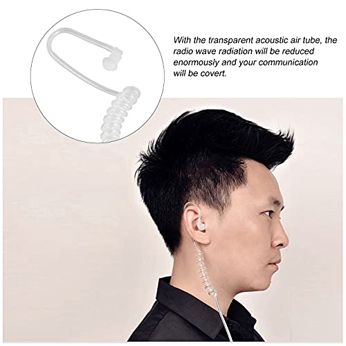 lifcasual Walkie Talkie 2,5 mm Fone de ouvido com tubo acústico de 1 pino Fone de ouvido com microfo