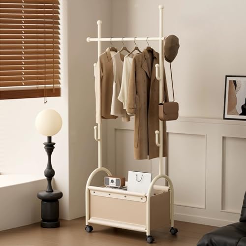 Porte-manteau en métal autoportant pour un couloir et un bureau toujours rangés