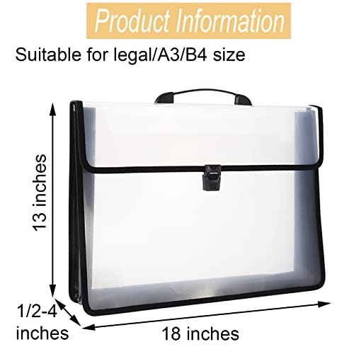 12X16.5 Portfolio A3 Pp Plastic Transparent Oxford Cloth Edge Waterproof Black 1 Pack #TOP1