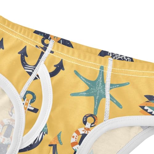 KLL Hand Drawn Sea Ship Ocean Boys Toddler Cotton Training Underwear Breathable Children Panties4