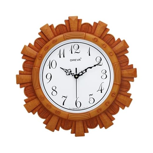 Oreva Plastic Vintage Wall Clock (Brown, 32 x 4 x 32 cm)