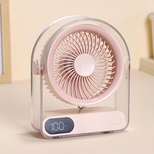 Ventilateur rechargeable avec affichage numérique et contrôle précis de 5 vitesses - 4