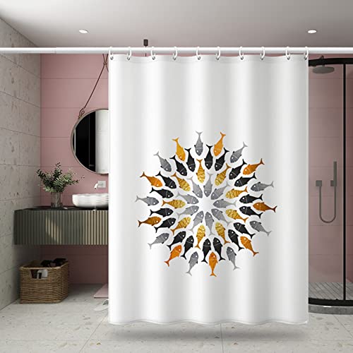Rideau douche poissons imperméable KnSam 240x200 CM - 2