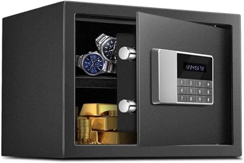 WaiDXn Cassaforte Digitale con Display LCD Rimovibile, Montaggio a Parete/Pavimento for Gioielli, Denaro, Documenti, casa, Ufficio, Hotel(Black)