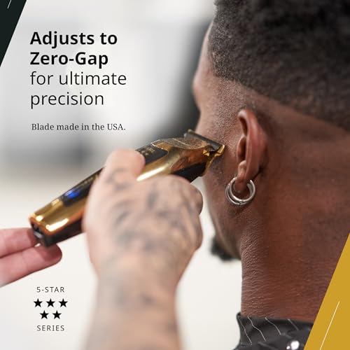 image for Wahl Professional T-Wide Gold Plated Bladeset, Adjustable Zero-Overlap